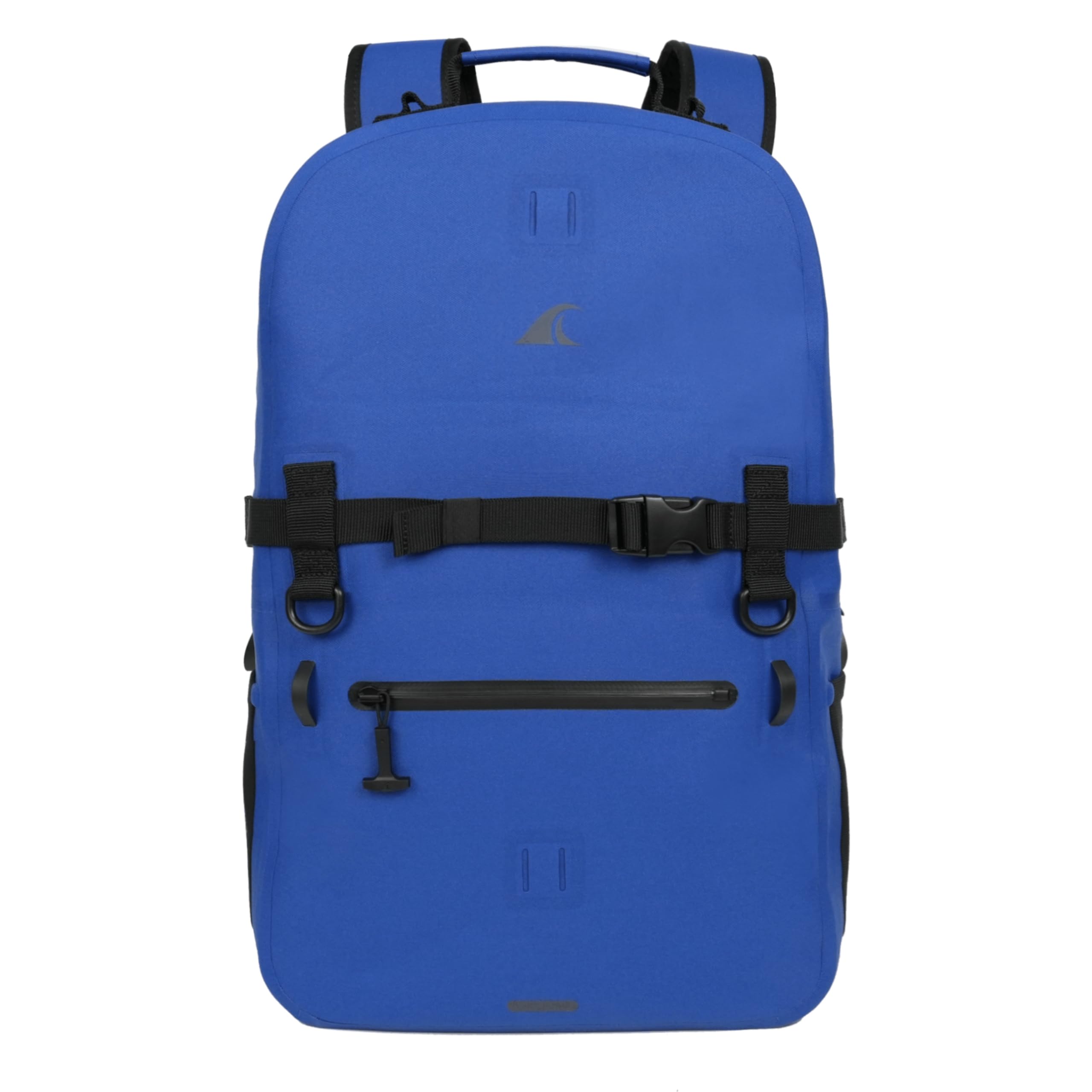 Breakwater Supply™ Fogland Waterproof IP68 Submersible Backpack | Laptop Sleeve &amp; Airtight Zippers for Outdoors, Travel, Boating, Kayaking, Hiking, Floating Dry Bag, Unisex, TPU (Marker Blue, 25L)