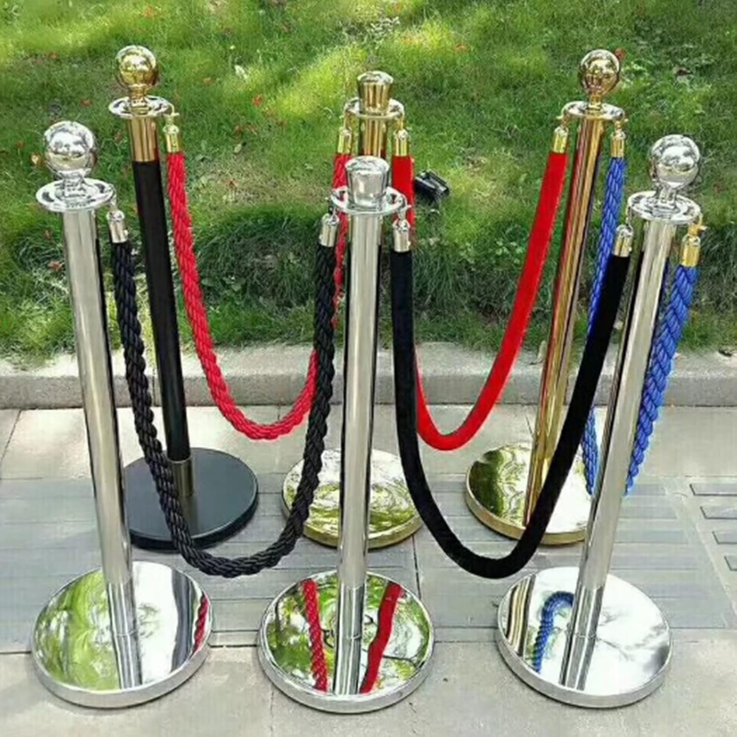 WovenStanch con cama Hoo de 3 pies de cáñamo para control de multitudes para bares, hoteles, cines, entrada de eventos y