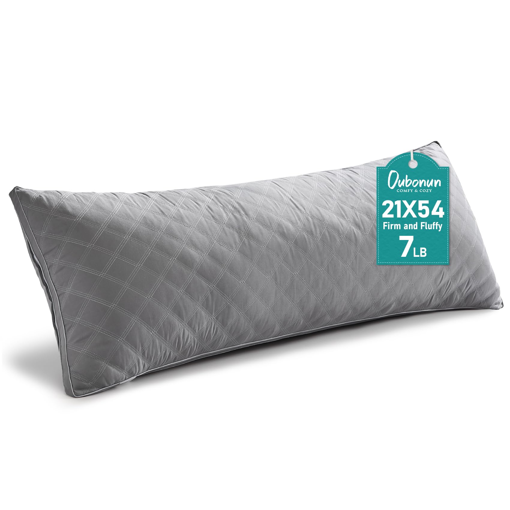 Oubonun Premium Adjustable Loft Quilted Body Pillows - Firm and Fluffy Pillow - Quality Plush Pillow - Down