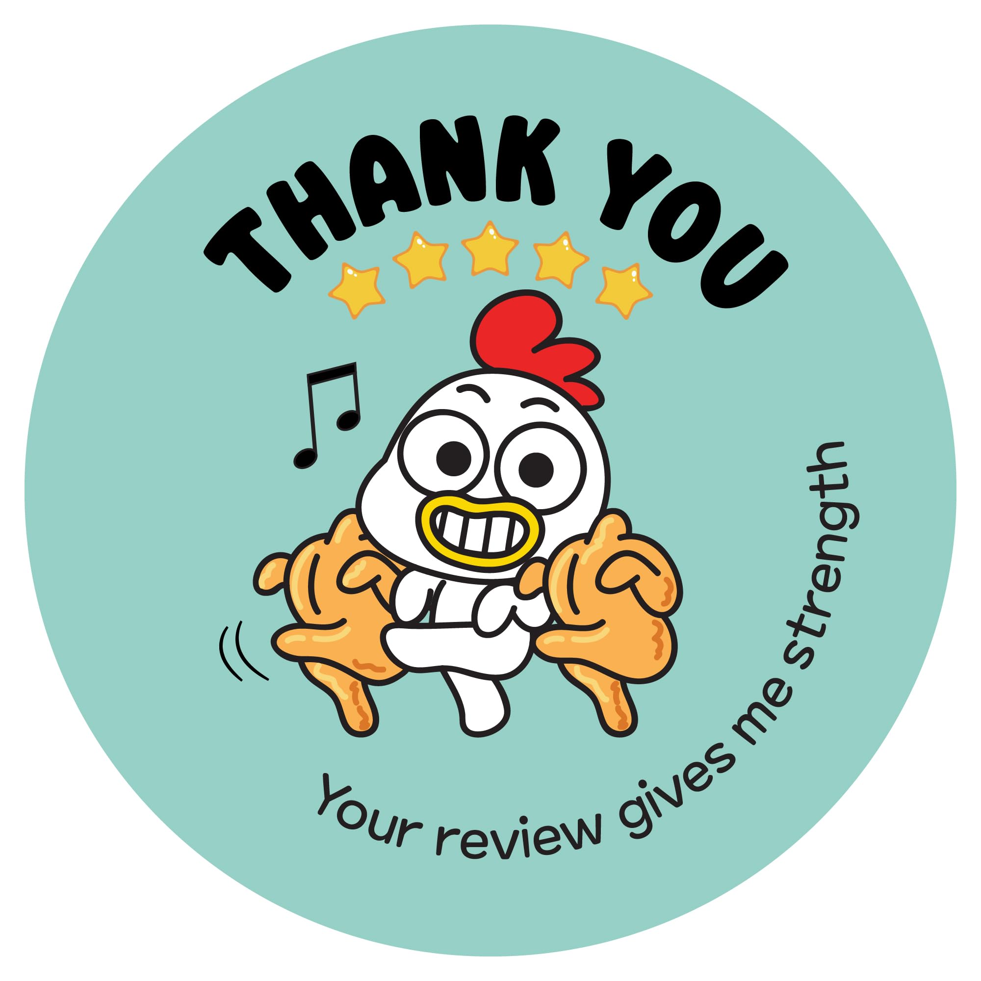 2 Inch 5 Star Rating Leave a Review Stickers Thank You for Purchasing Small Business Supplies Food Delivery Container Labels (No.05, 1000pcs)