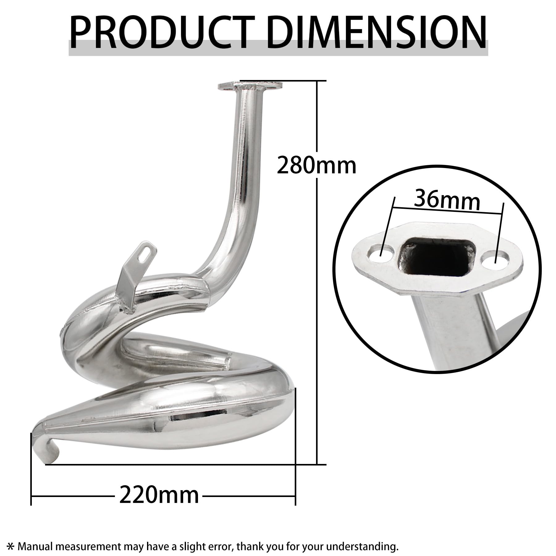 FLMLF Metal Exhaust Pipe Kit For 1/5 Rc HPI ROFUN ROVAN Km BAJA 23CC 26CC 29CC 30.5CC 32CC 36CC 38CC 45CC Engines Parts