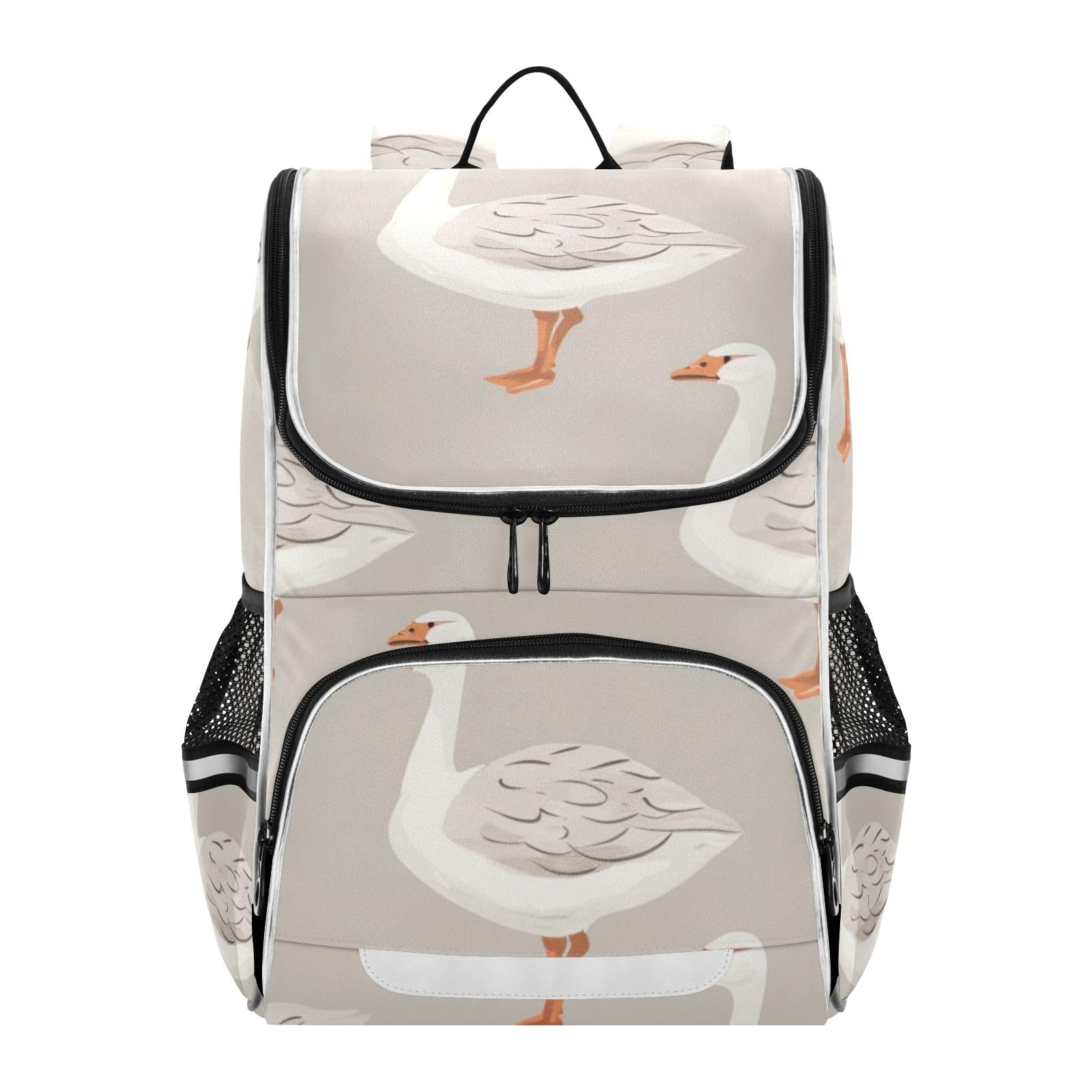 Gooses Grey School Backpack for Boys Girls Elementary School Bookbag Travel Bag Daypack for Students