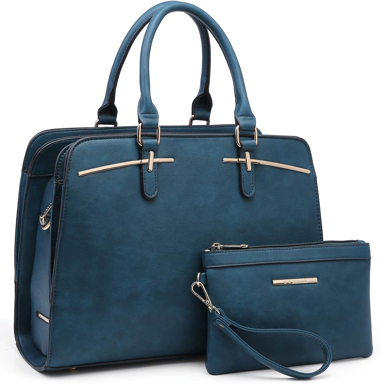 Women Handbag Wallet Tote Shoulder Hobo Bag Top Handle Satchel Purse Set 2pcs with 3 Compartments