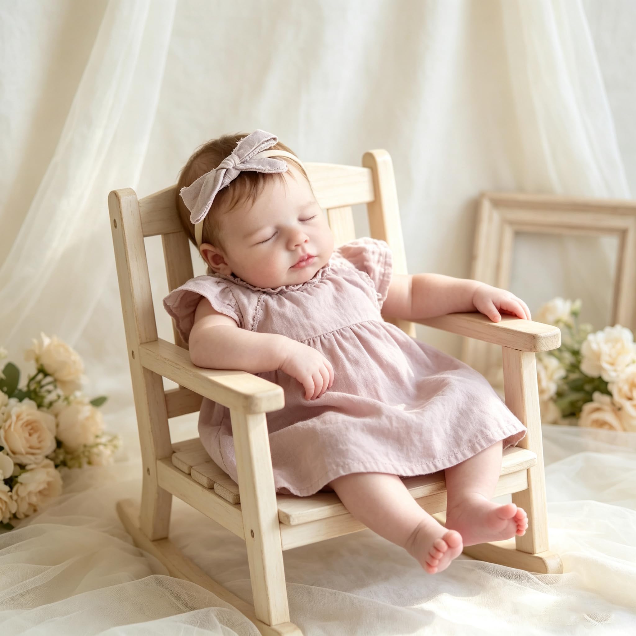 Reborn Bambola Neonata Realistica 20 Pollici Bambole Reborn Bambina 50cm Addormentata Occhi Chiusi Silicone Vinyl Corpo Cotone Giocattolo Regalo Per Bambini A Partire Da 3 Anni