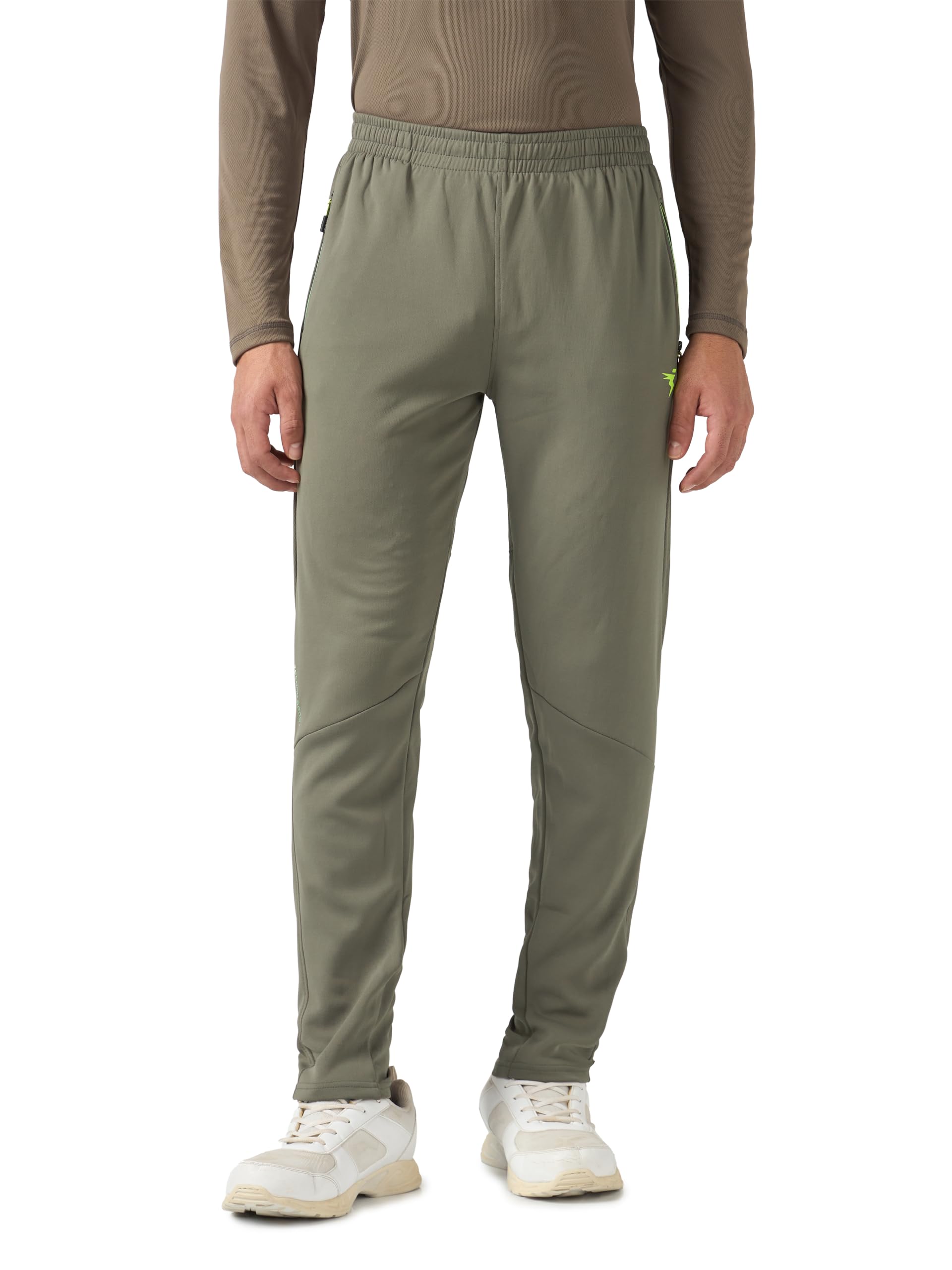 TECHNOSPORT Men's Solid Slim Fit Techno Dry Trackpants Drawstring 2-Pocket Polyester Joggers for Gym Running Workout UPF50+ Anti Odour-picture-14