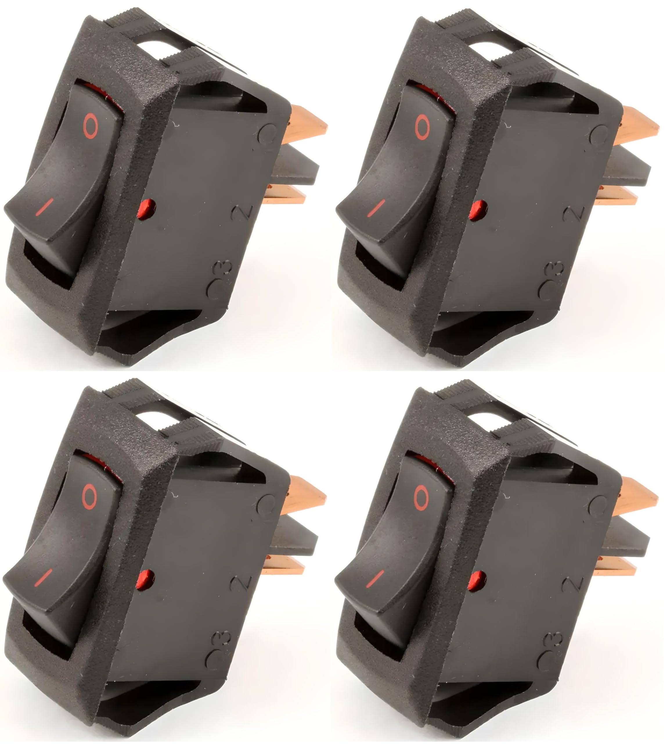 OCS Parts 3373 On/Off SPST Rocker Switch Crathco Bubblers and Cold Beverage Dispensers | Compatible Replacement for Grindmaster Cecilware 3373 (4)