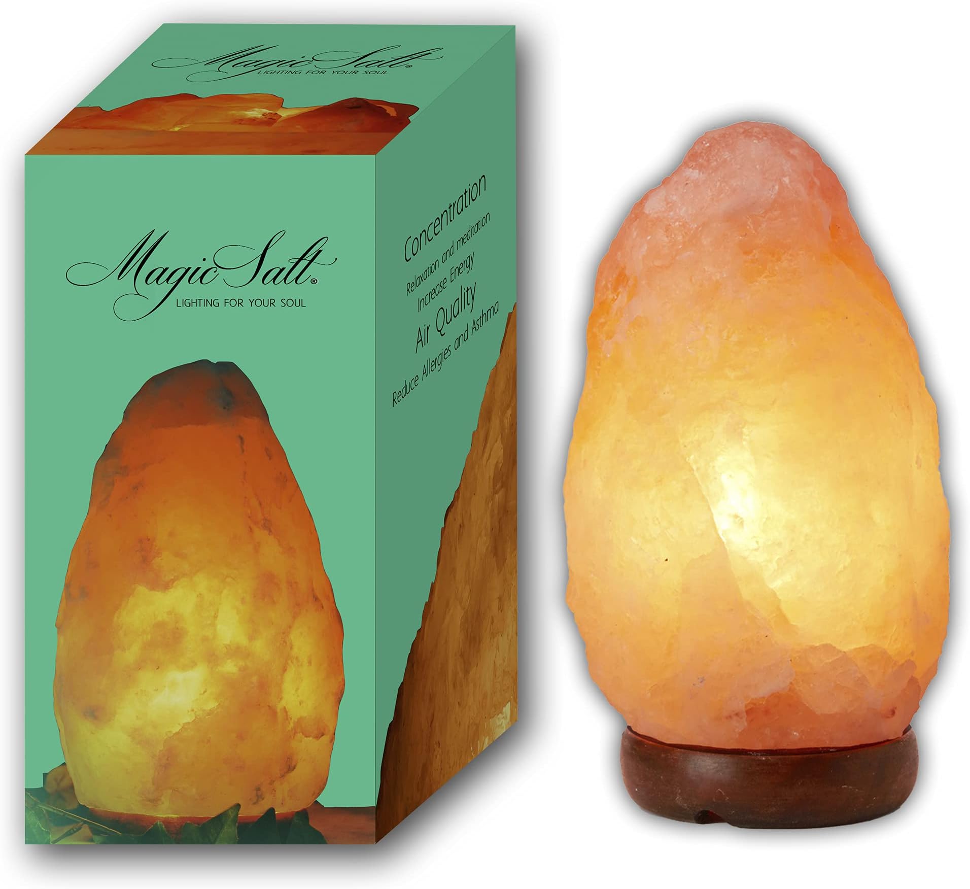 Himalayan Salt Lamp – Includes Cable and Bulb – Weight between 3 and 4 kg