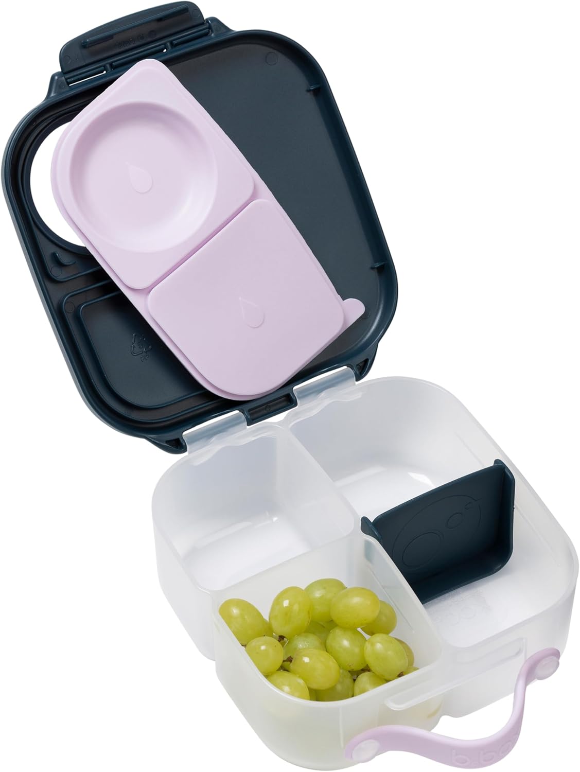 b.box Mini Lunch Box - 4.25 Cup Leak Proof Bento Box for Kids Ages 3+ - 3 Compartment Snack Containers, School Lunch Container, Dishwasher Safe, BPA-Free, PFAS-Free - Indigo Rose - Image 7