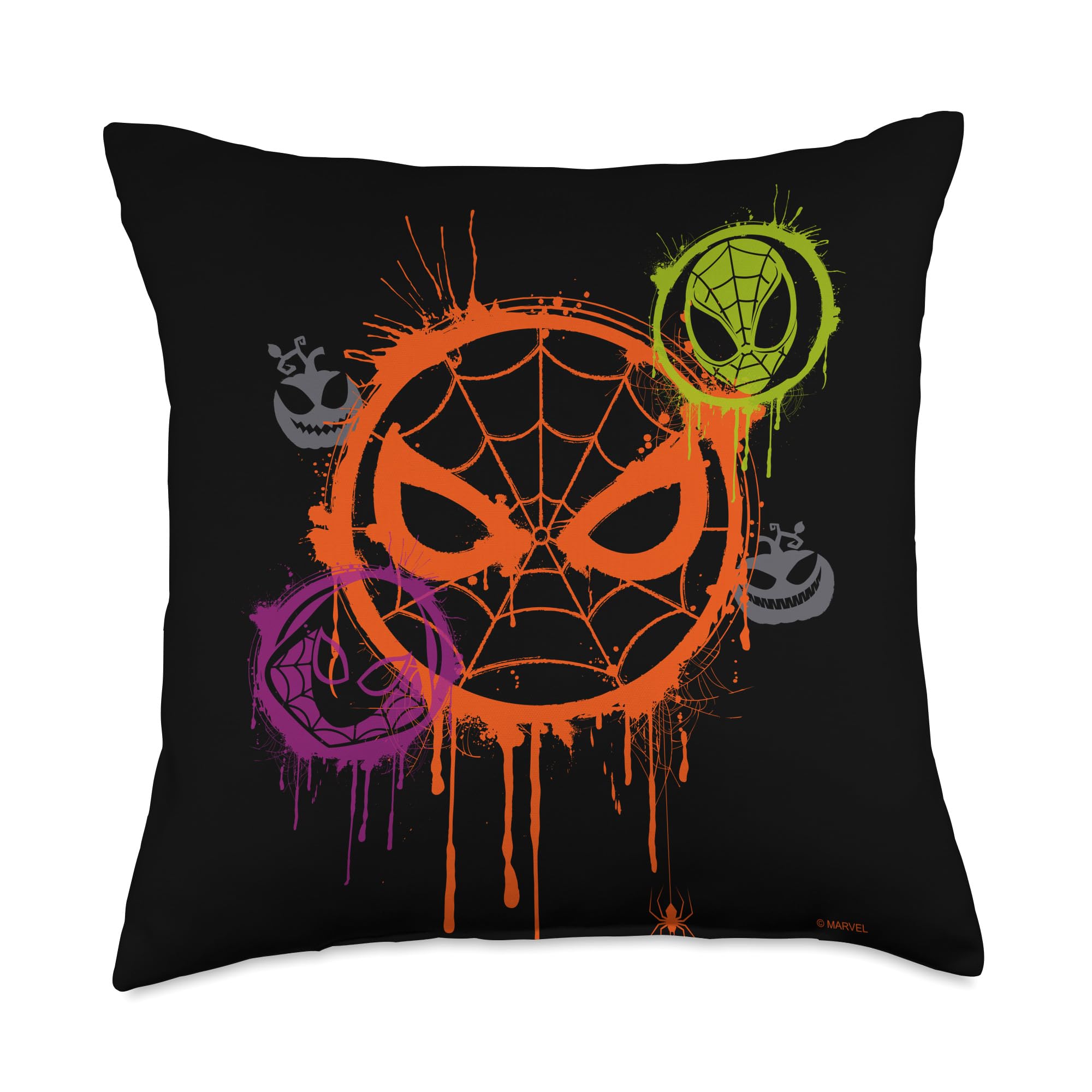 Coussin Halloween Marvel cadeau idéal de 18x18 pouces pour fan de Spider-Verse