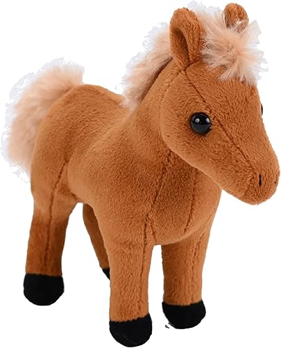 Wild Republic Pocketkins - Caballo ecológico, animal de peluche, 5 pulgadas, juguete de peluche, hecho de materiales reciclados, respetuoso con el