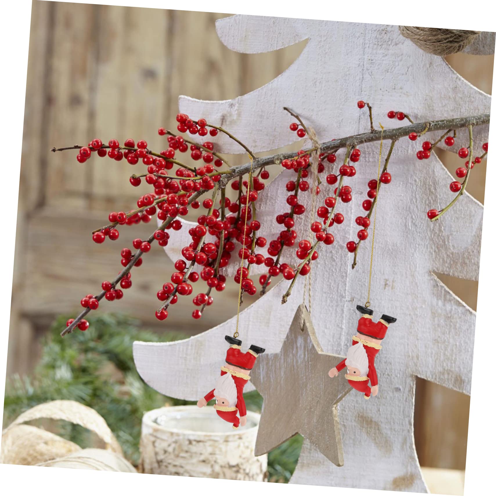 OUNONA 4stücke Weihnachtsmann Aus Hochwertigem Harz Dekorative Xmas Pendants Für Weihnachtsbaum Und Festliche Anlässe Als Oder Fotorequisite