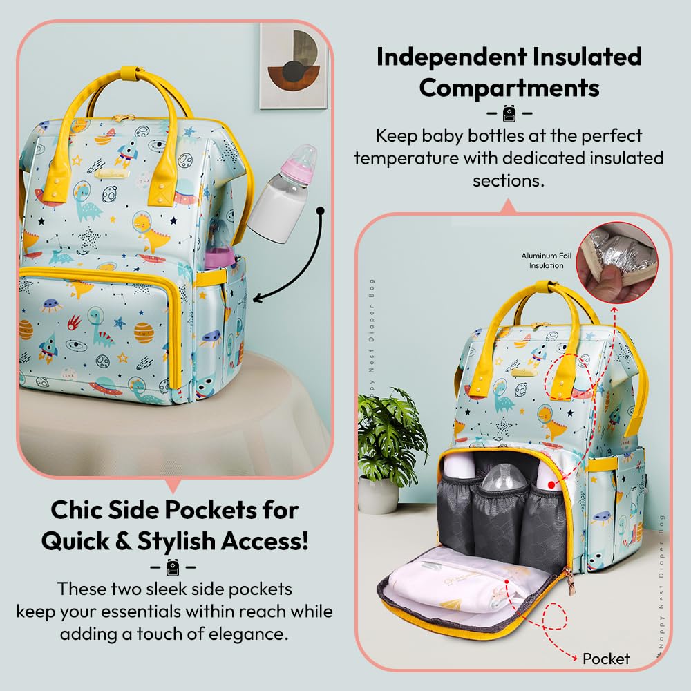 StarAndDaisy Diaper Bag for Mothers for Travel/Diaper Bag, 28L Waterproof Baby Bag for Mother Travel with 15 Multipurpose Pockets 2