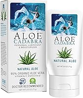 Aloe Cadabra Organic Aloe Vera Personal Lubricant & Vaginal Moisturizer - Water-Based, pH Balanced, Non-Staining Lube for Couples (2.5 oz Unscented)