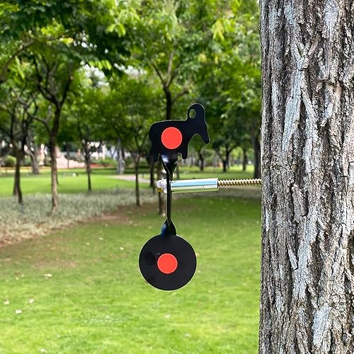0.118 in de pie de árbol giratorio blanco fácil de llevar Slingshot Plinking Target (cabra)