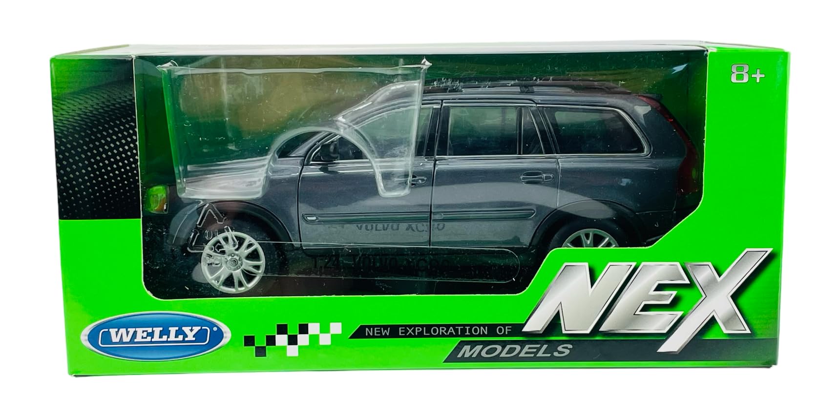 Modello Auto Compatibile con Volvo XC90 Grigio SUV 1° generazione 2002-2015 1/24 1:24 Metallo Modello Auto Il Cast Nuovo in Scatola 22460