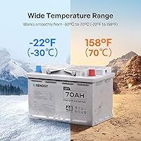 Vista 4 de Batería de coche Renogy de 12 V y 70 Ah, AGM H6, grupo 48, batería automotriz Start and Stop con 720 CCA, 120RC, potencia confiable para arranque