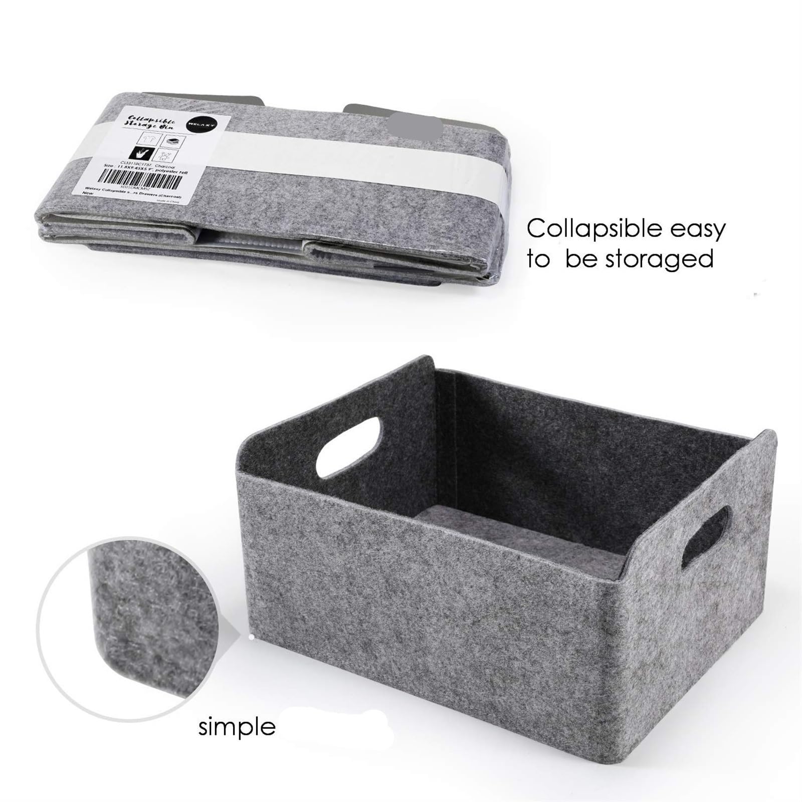 3/6 stücke Lagerung Korb Filz Faltbare Schublade Organizer Bin Cube Regal Kleine Box for Kinder Spielzeug Bücher Kleidung Büro Schrank organisieren Für Die Aufbewahrung Im Kleiderschrank(Green,6pcs)