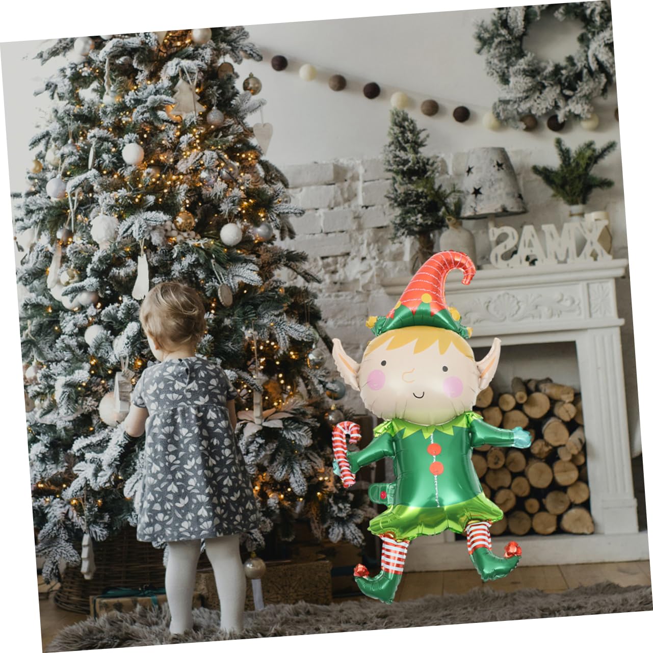 ABOOFAN 50pezzi Palloncini in Lamina di Natale Decorativi Articoli per Feste Natalizie Decorazioni Palloncini Gonfiabili Sagomati per Casa e Giardino Realizzati Alluminio Sicuro