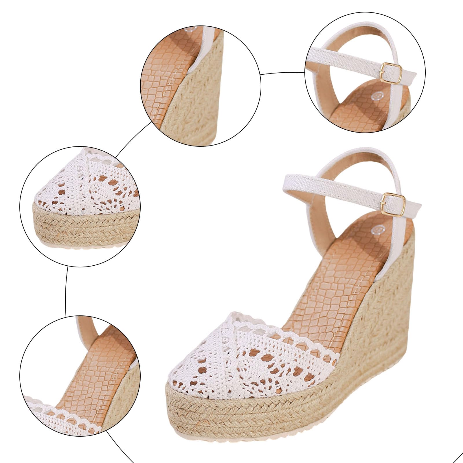 Genérico Sandalias Y Calzado Para Mujer Sandaliaspara Mujer, Elegantes Sandalias De， Puntera Abierta, Transpirables Y Con Suela Gruesa Mules Casuales De， Suelas Gruesas Transpirables, Cuña