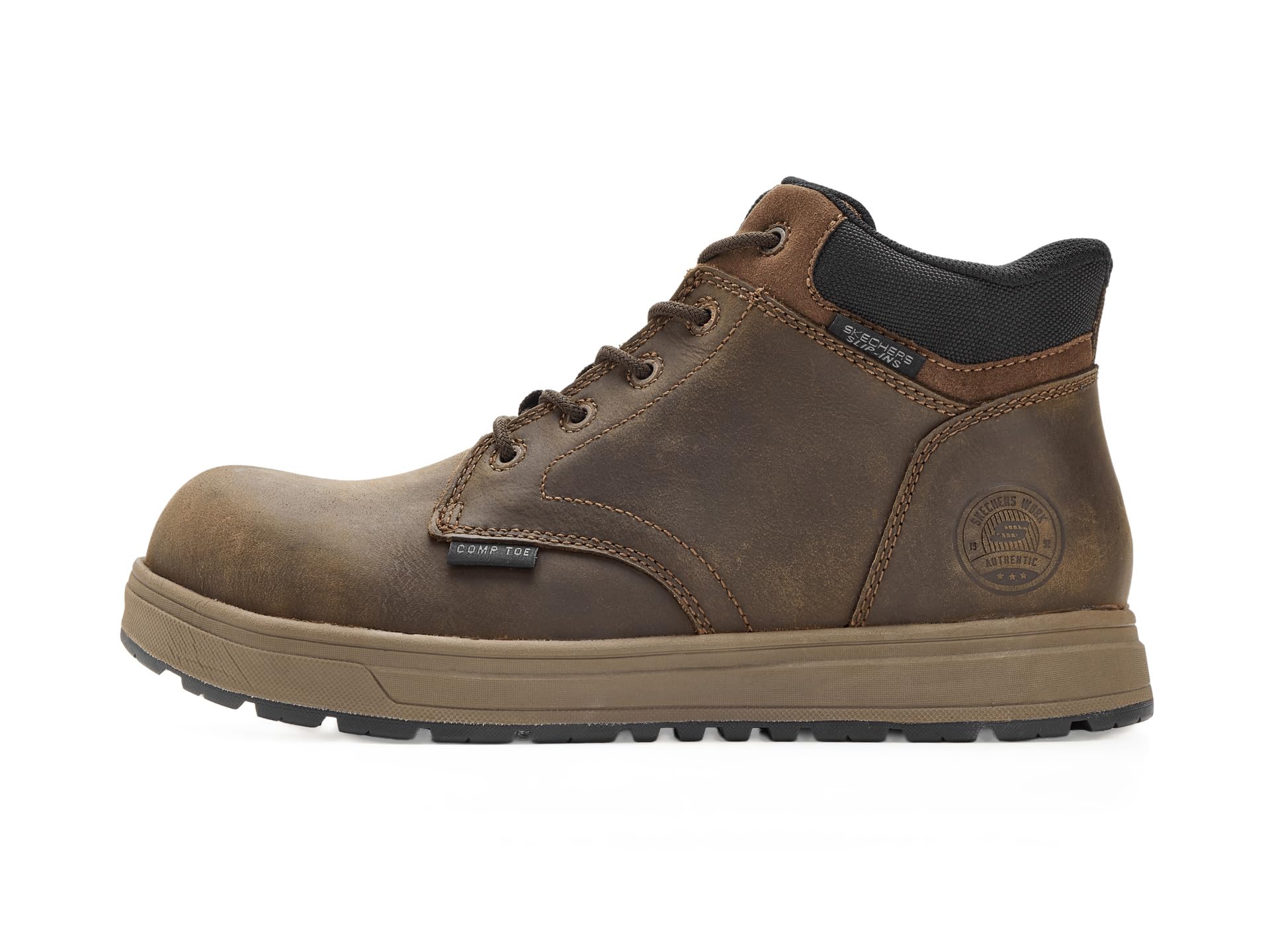 Skechers Herren Safety Cupsole Hands Free Slip InsSicherheitsstiefel | Arbeit, Slip-Ins, Verbund-Sicherheitszehe, elektrische Gefahr, rutschfest