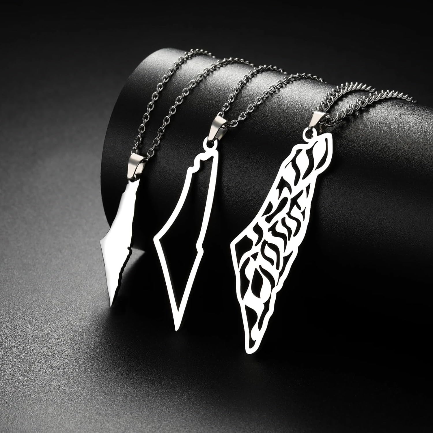 925 Sterling Silver Israel Necklace For Women And Men, 14K Filled Gold Israel Pendant Necklace - Israel Map Pendant Necklaces Country Geography, Necklace For Patriots