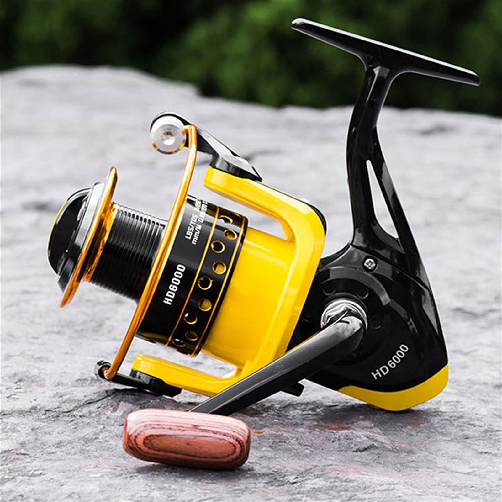 Amazon.com: HNGM High Speed Fishing Reel 5.2:1 Yellow Fishing Reel