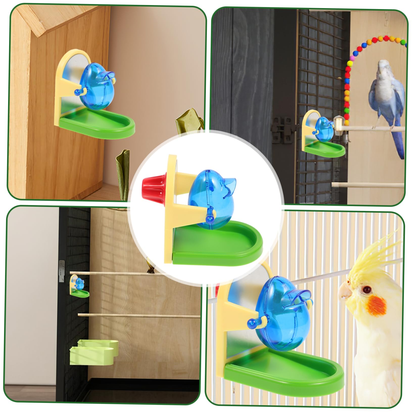 Juguete Estructura Simple de Entrenamiento para Loros y Pájaros Hecho de Metal y Plástico para Ejercicio y Entretenimiento en Mascotas