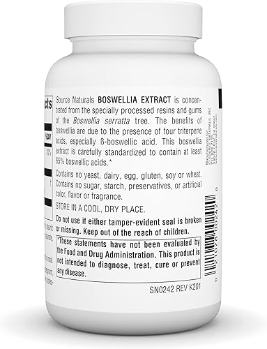 Miniatura 3 de Source Naturals Extracto de Boswellia 243 mg Suplemento dietético - 100 Tabletas