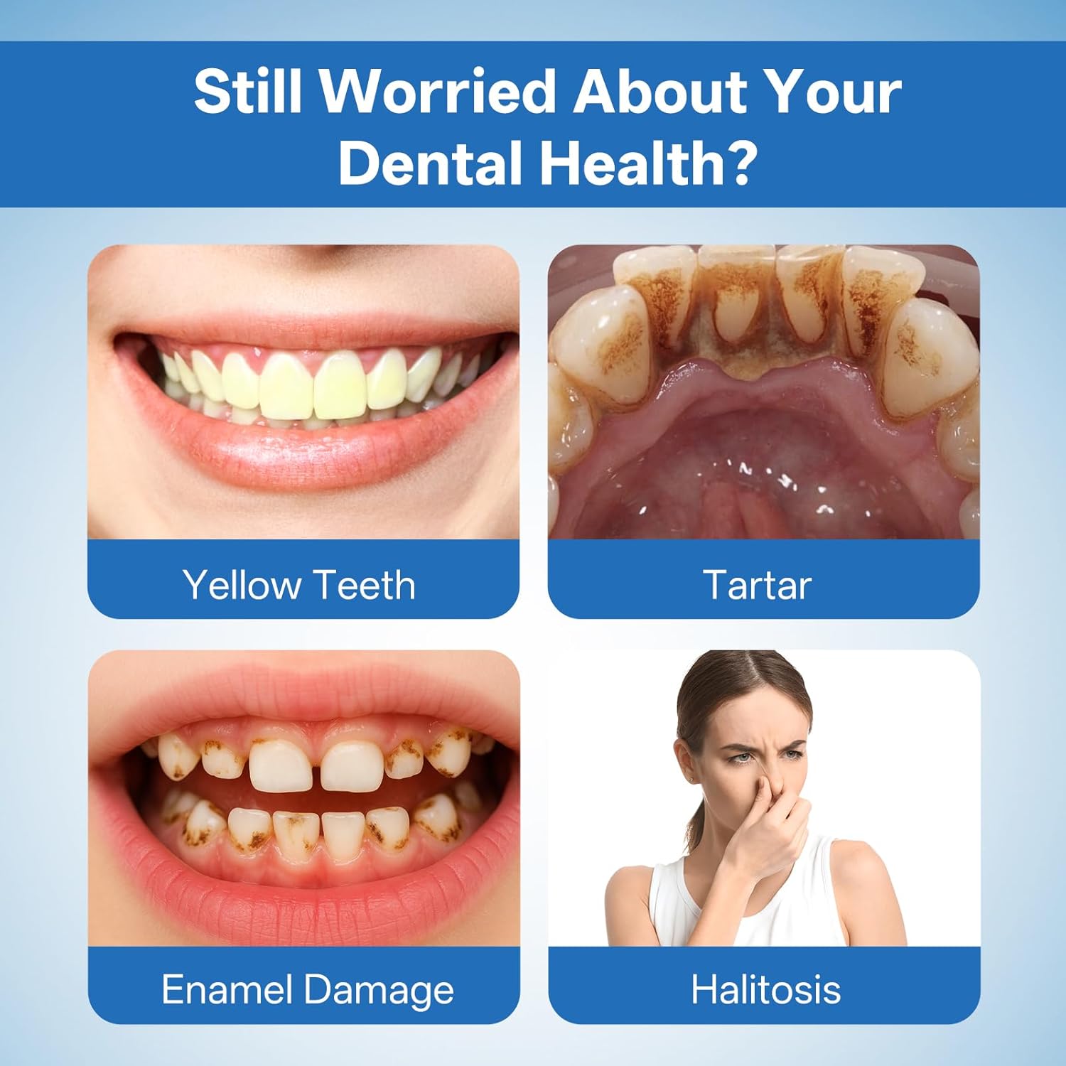 Collagen Powder for Gums, Teeth Whitening Powder with Hydroxyapatite & Collagen, Toothpaste Whitening Powder for Coffee, Tea, Food, Wine, and Tobacco Stains, Strengthens Enamel & Gums - Fresh Mint