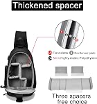 Cwatcun Camera Bag, Sling Camera Case Shoulder Backpack with Tripod Holder for Canon Nikon Sony Pentax DSLR SLR