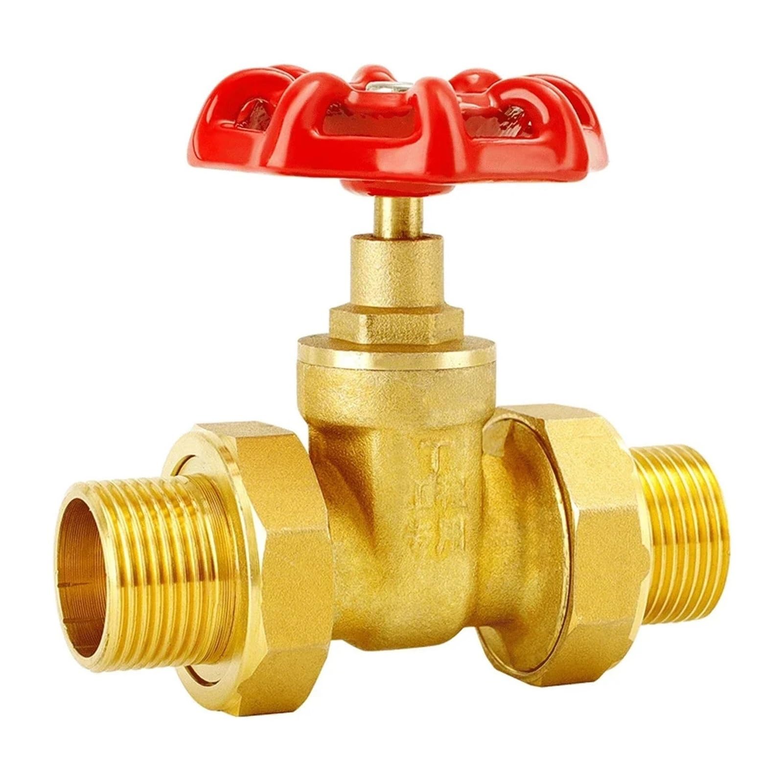 1PCS Thickened Male to Thread Gate Valve Union Pipe Fitting Water Meter Tap Tube Brass 1/2" 3/4" 1" Connection(1/2")