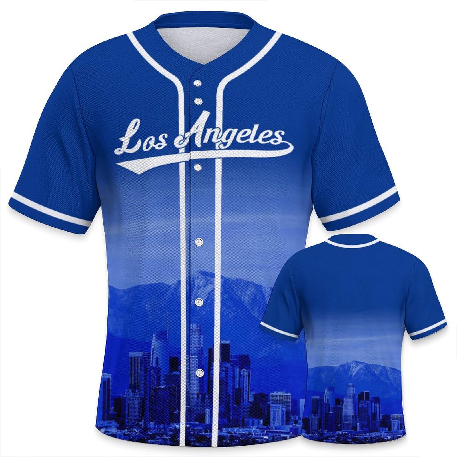 Baseball City Night Skyline Jersey Shirt Printing Apparel for Men Fans Gifts S-2XL