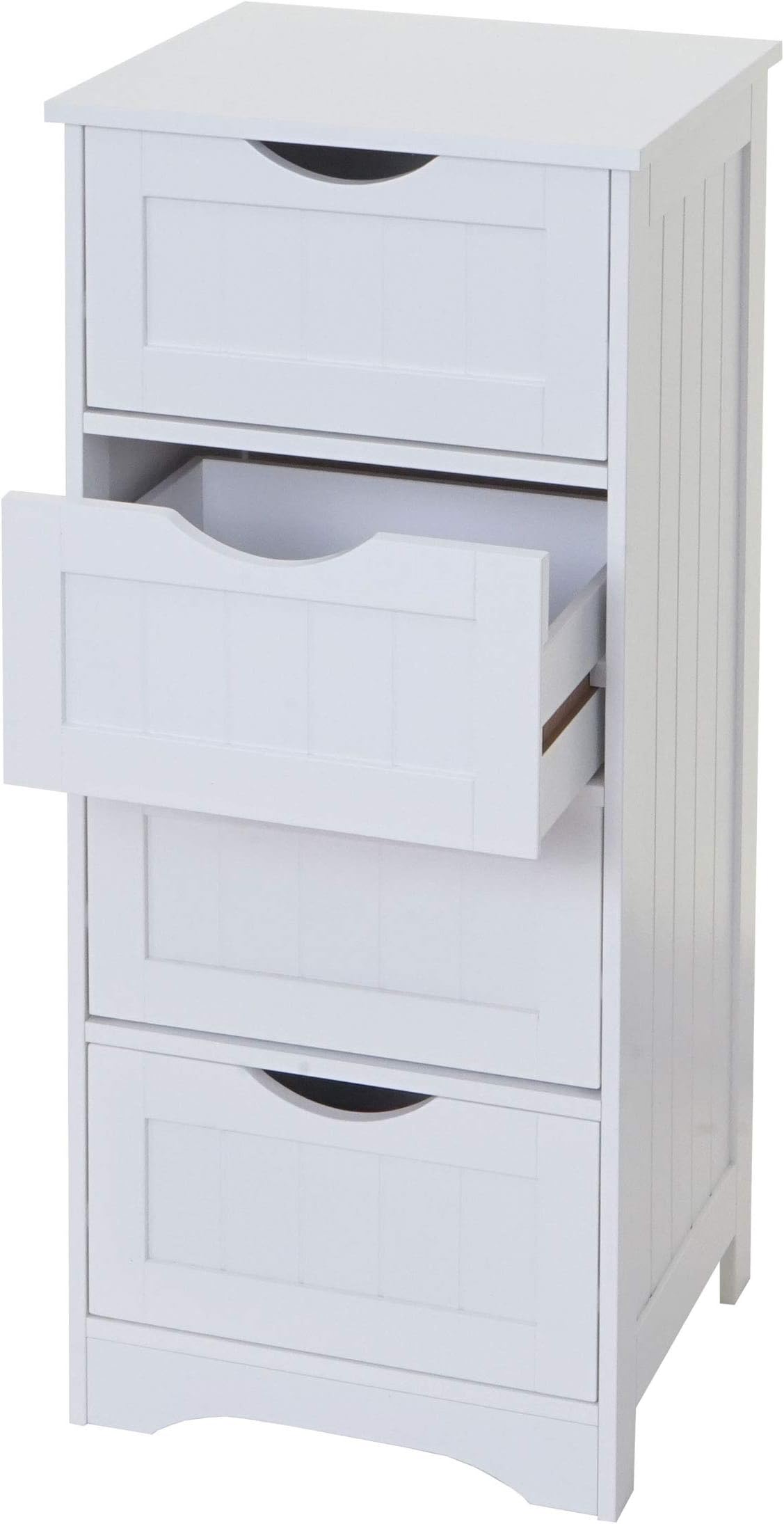 HOMCOM Sideboard 120cm Weiß - Mit 2 Türen, Schublade & Offenen Fächern Für Küche & Wohnzimmer