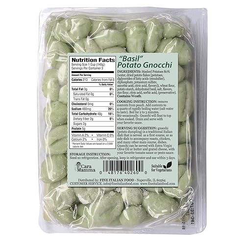 Miniatura 2 de Mantova Cara Mamma - Ñoquis de papa totalmente naturales con albahaca  6 unidades de 1 libra paquetes  Sin OMG