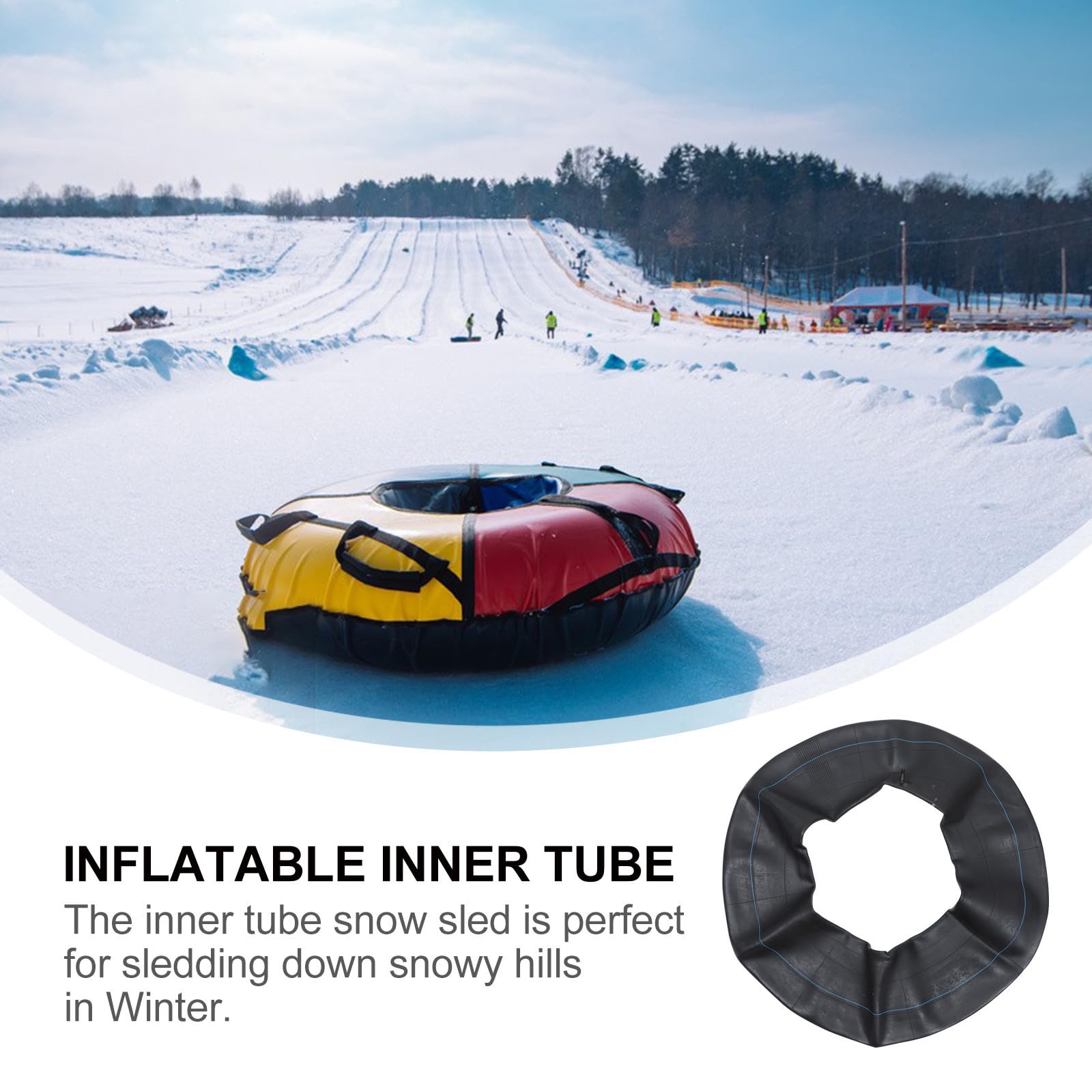 Aufblasbarer Schneereifen 100cm mit Dichtem Ventil, Gummi