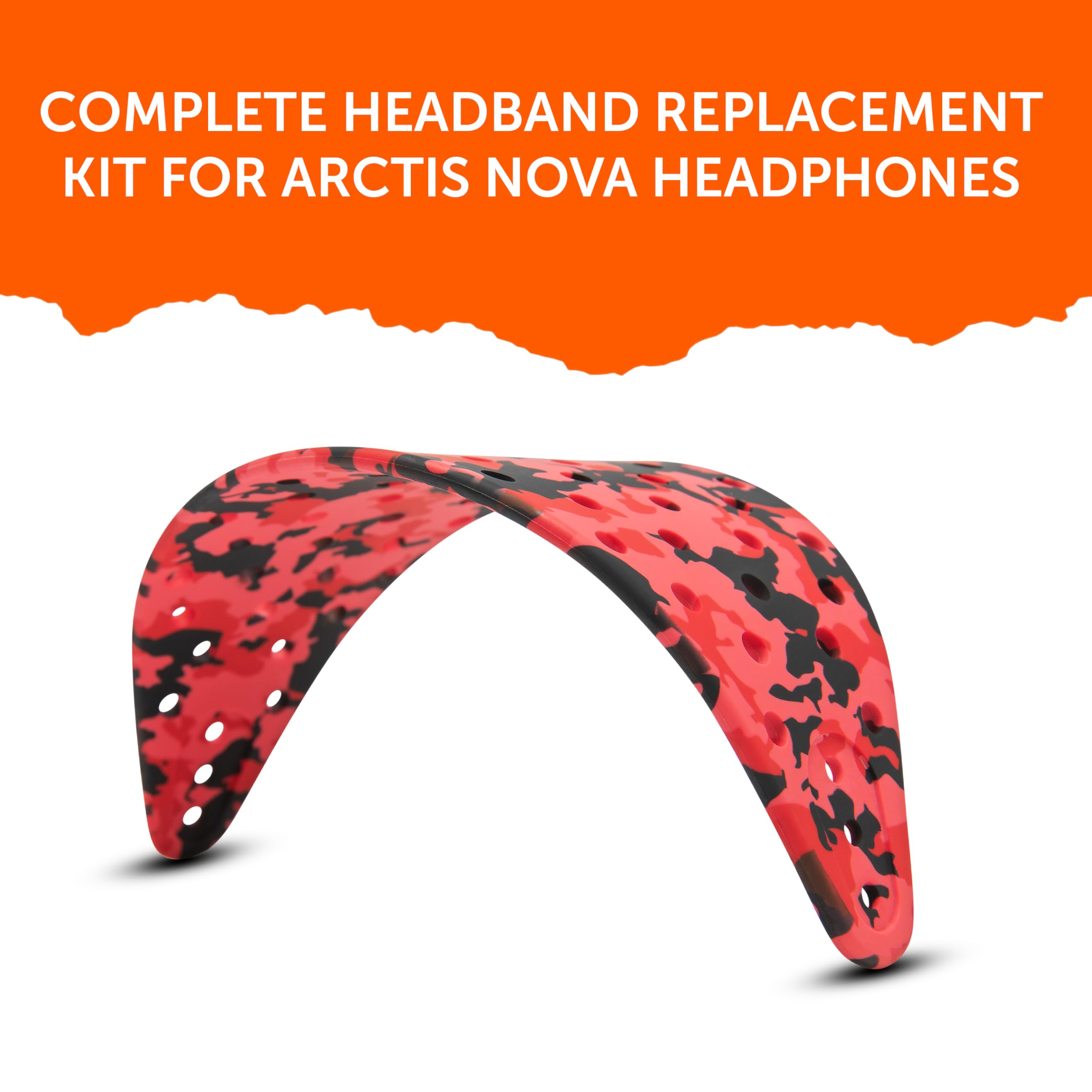 WC Modkit Arctis Nova 7 – Almohadillas de Gel, Diadema Ancha y Placas Laterales compatibles con Arctis Nova 7, 5, Pro Wired y más, Fabricados por Wicked Cushions | Red Camo