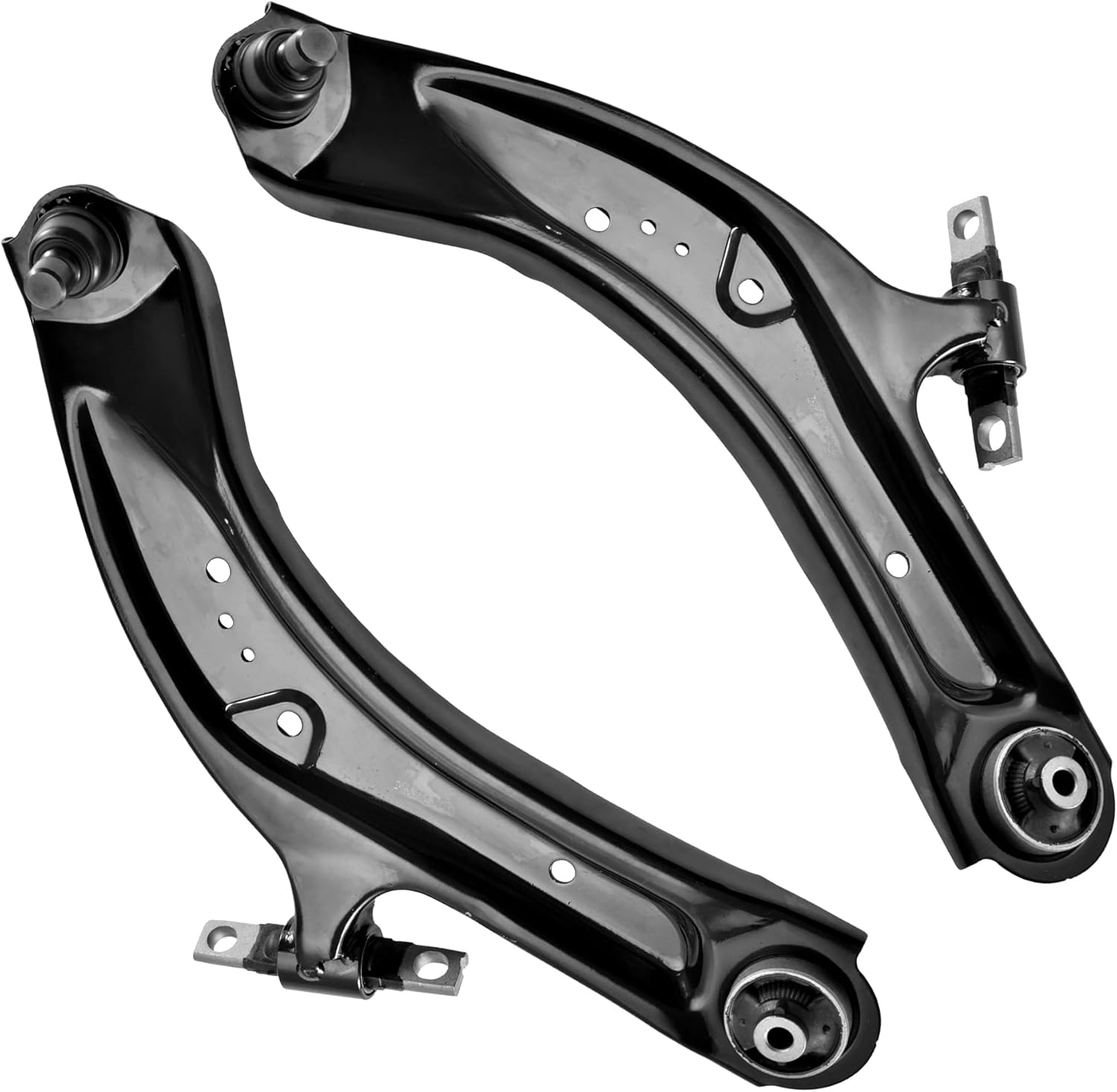 8pcs Suspension Kit for 2017-2023 Nissan Qashqai and 2014-2020 Nissan Rogue, Front Lower Control Arms with Ball Joints Sway Bar Links Inner and Outer Tie Rod Ends