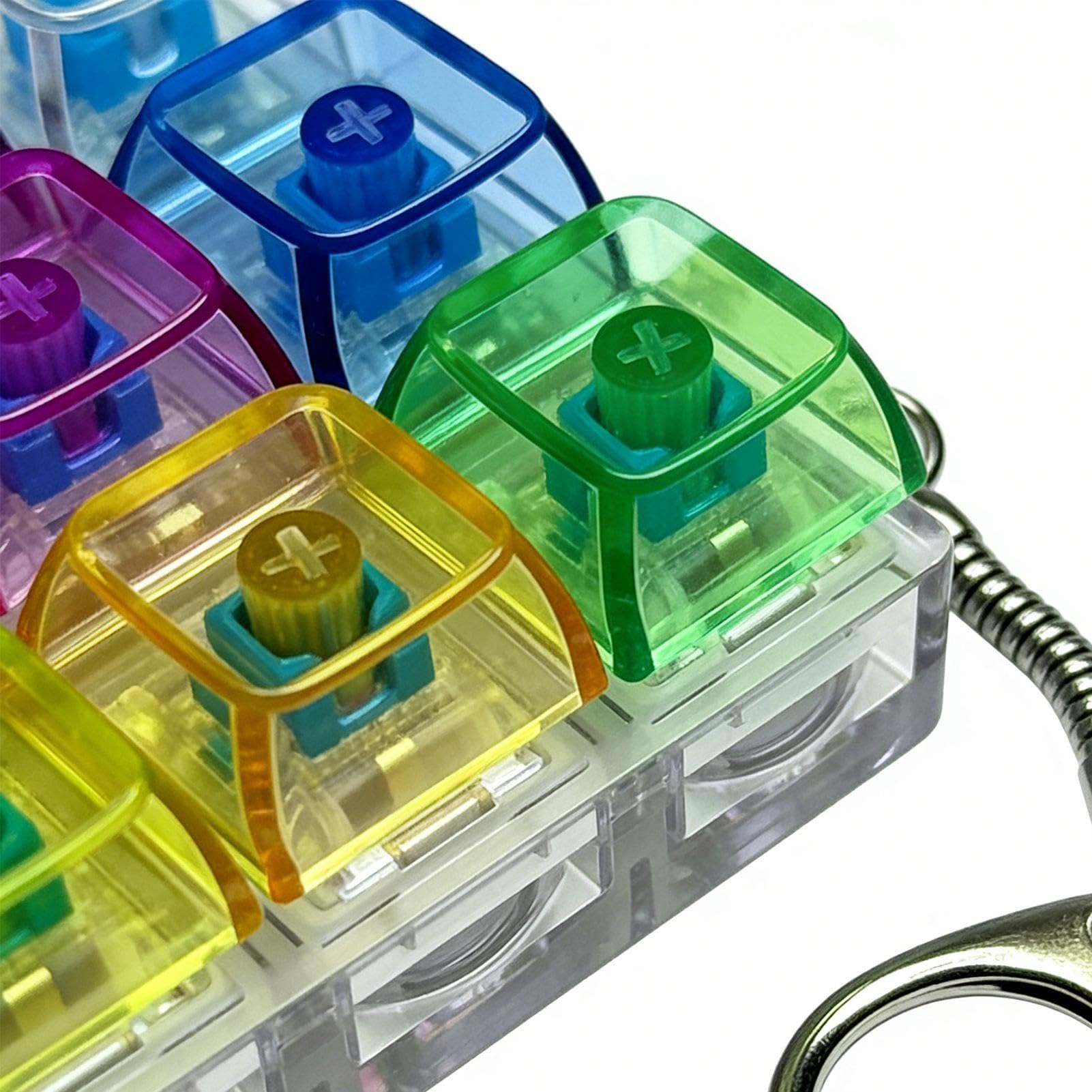 Klawiatura Fidget | 9 sensorycznych przycisków | Zabawka antystresowa z kliknięciem ze światłem, do szkoły pracy, domu, samochodu, samolotu, podróży, na imprezę