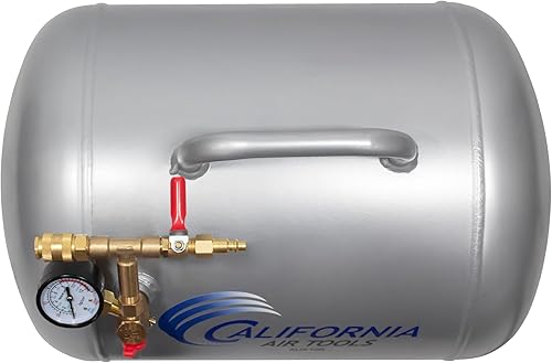 Miniatura 6 de California Air Tools CAT-AUX10A Tanque de aire de aluminio portátil ligero, 10 galones, color plateado