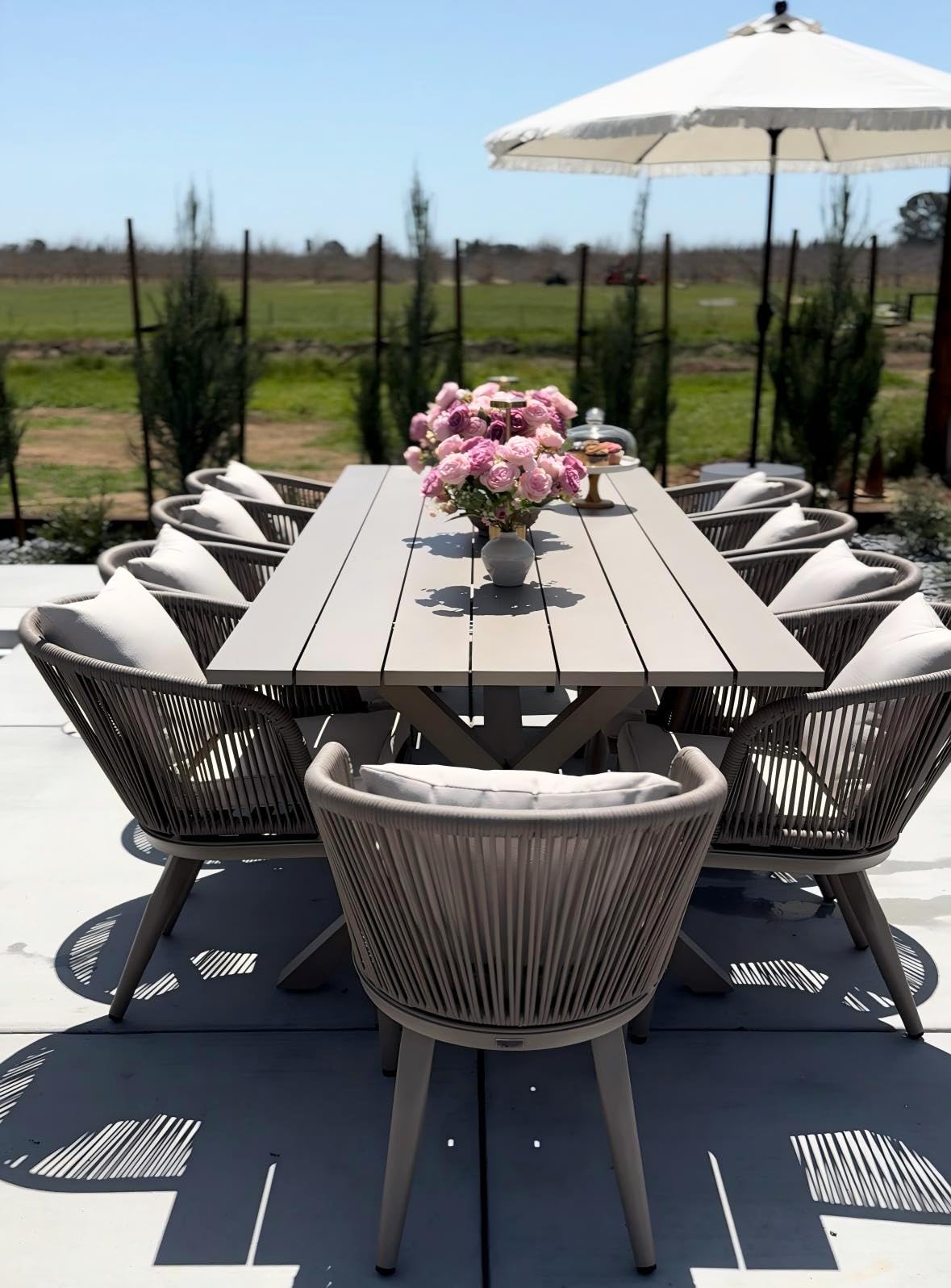 PURPLE LEAF 11-Piece Patio Dining Set