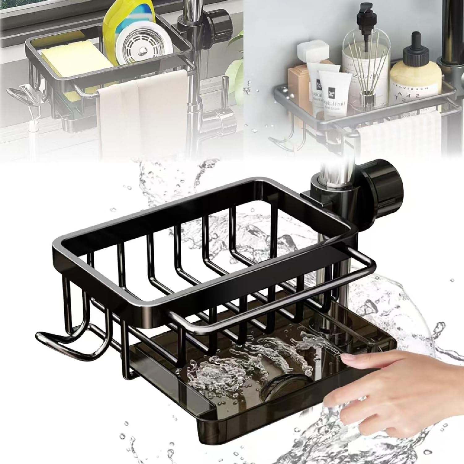 Amazon.com - AGSIXZLAN Sink Organizer Rack For Kitchen,2025 New Upgrade ...