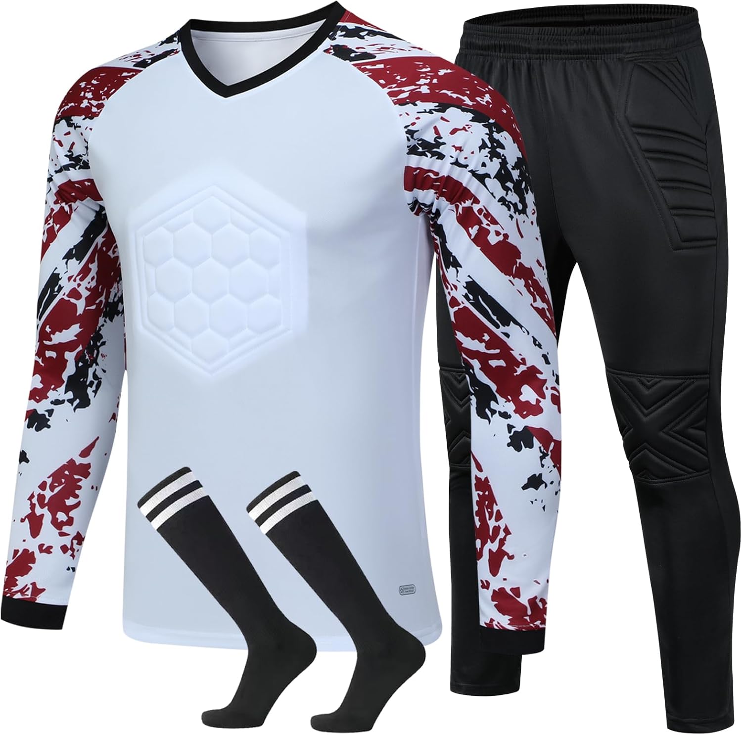 Youth Goalkeeper Kit for Boys and Girls - Football Goalkeeper Jersey and Shorts for Kids