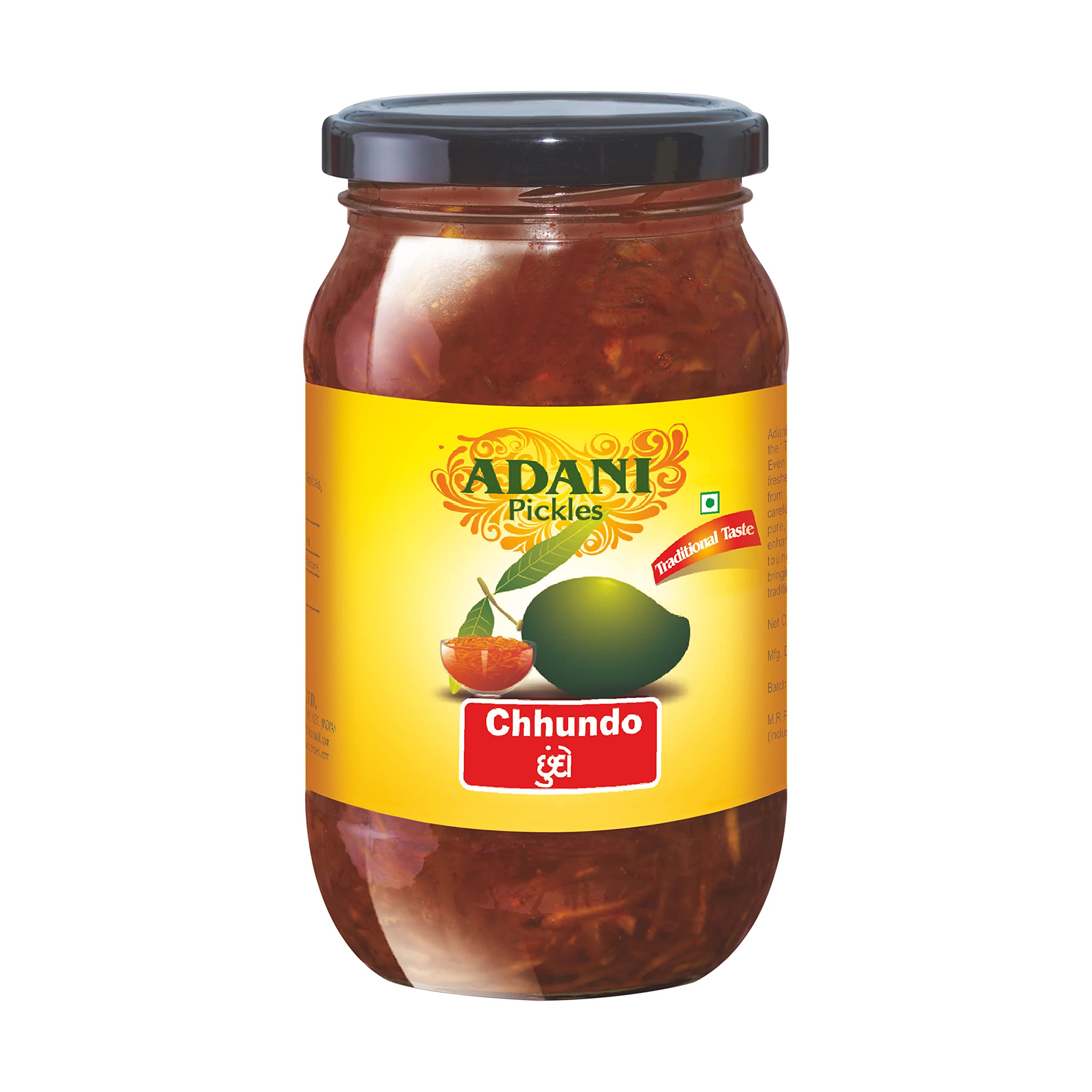 Adani Spices | Gujarati Sweet Mango Chhundo Pickle 450gm Glass Bottle (B0B8NY22L1) Amazon Price History, Amazon Price Tracker