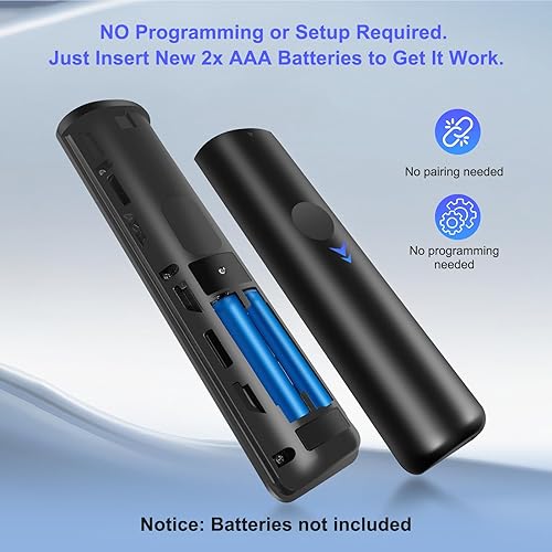 Miniatura 6 de Paquete de 2 repuestos para control remoto Vizio Smart TV, compatible con control remoto XRT260 XRT136 XRT140 XRT270, funciona con todos los