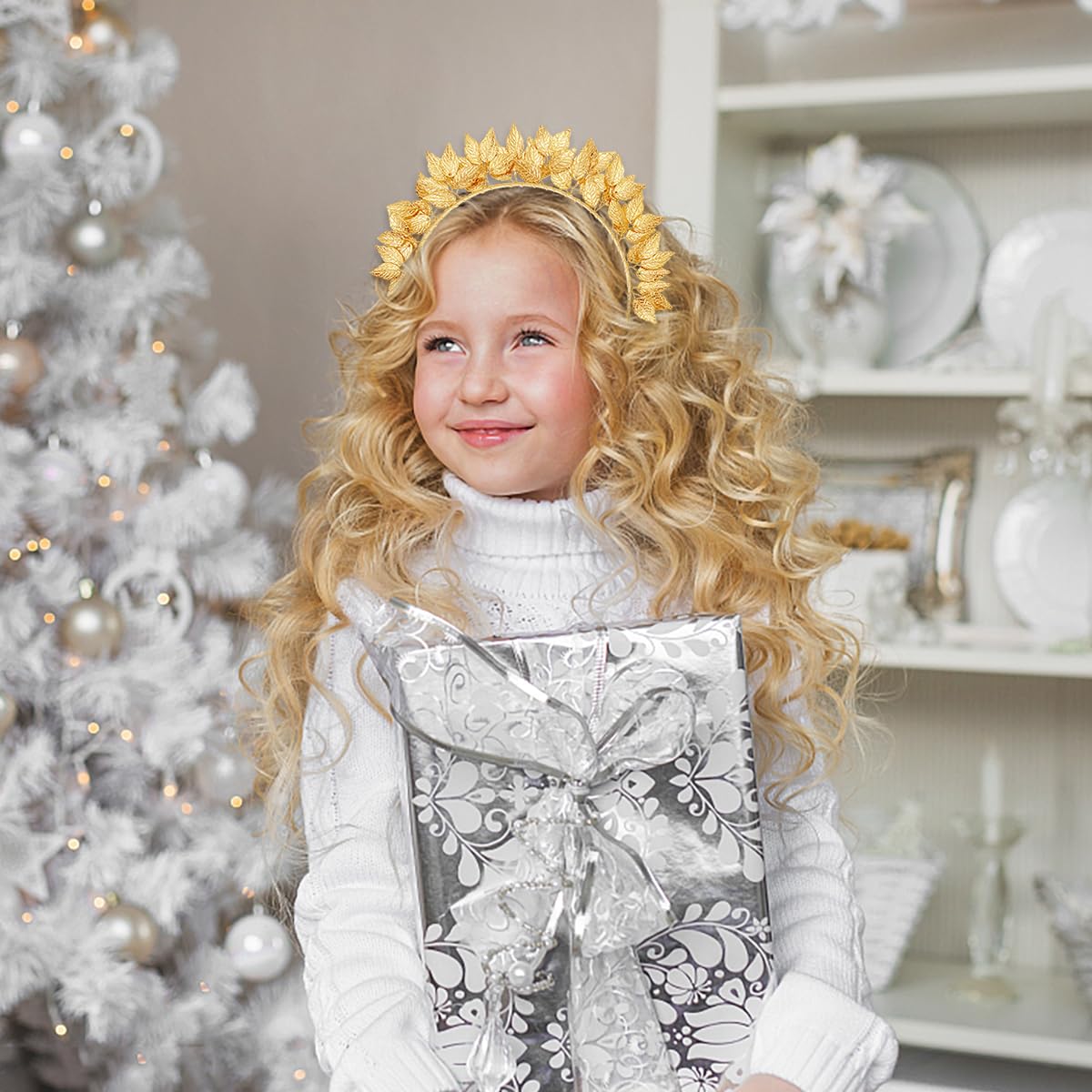 Jaczora Gold Leaf Headband,Roman Leaf Crown - Image 4