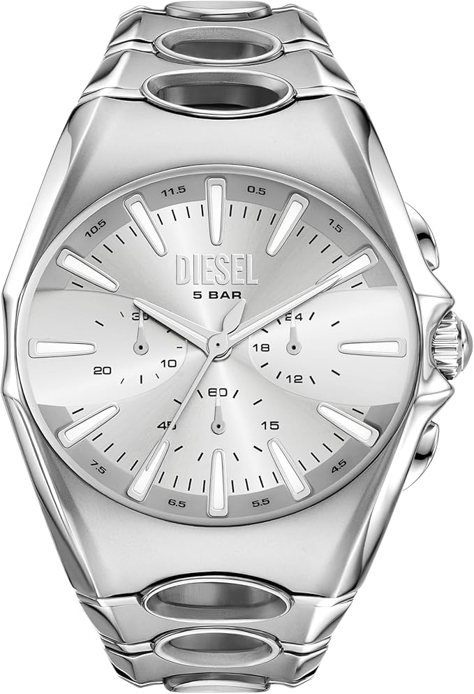 Diesel Relógio masculino de aço inoxidável com cronógrafo D-Curve (modelo: DZ4694)