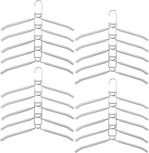 Percha para ropa ahorrador de espacio 4 unidades 5 en 1 múltiples perchas para ropa antideslizante acolchado de espuma resistente percha organizador