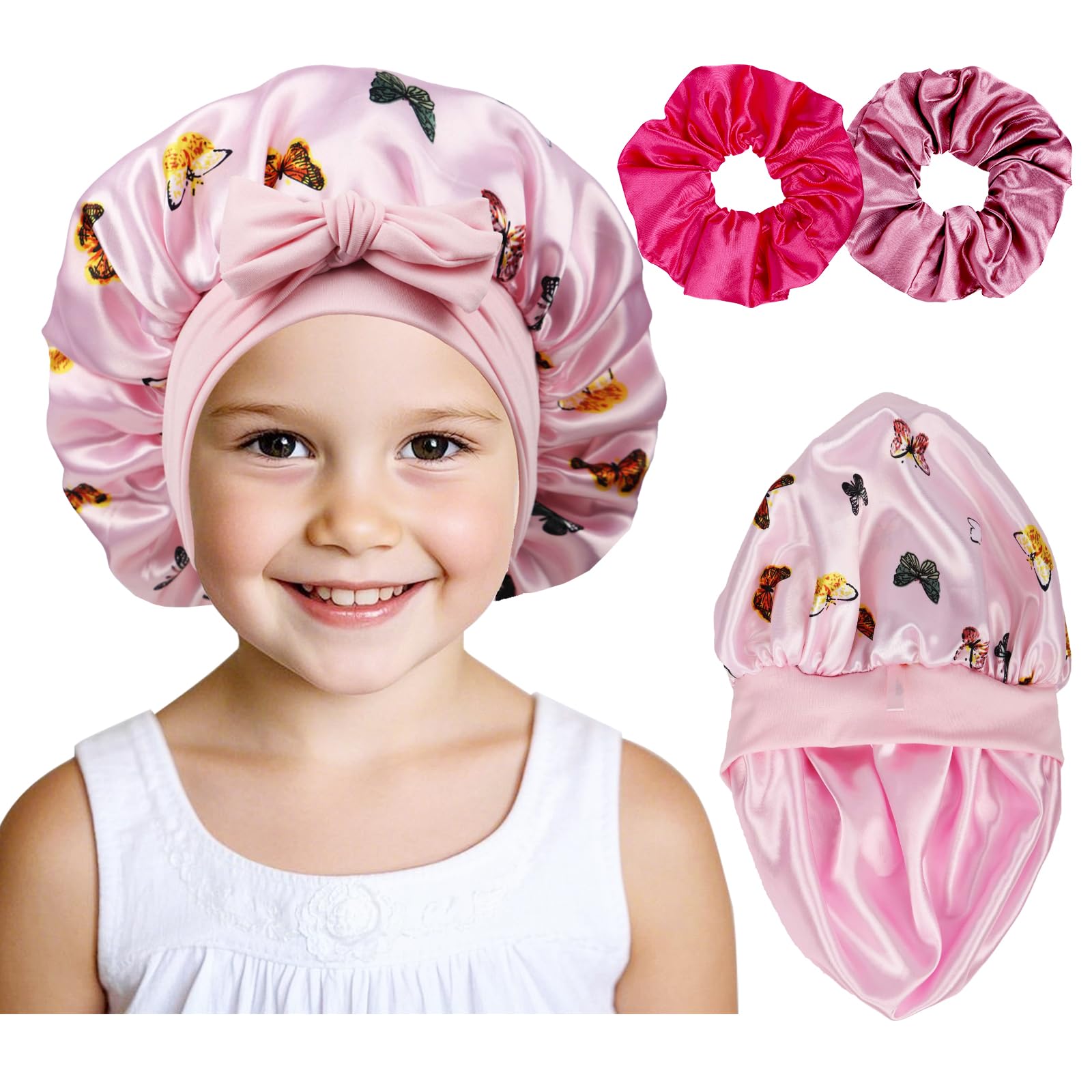 Kids Bonnets for Girls, Silk Bonnet for Kids,Toddler Bonnet for Sleeping