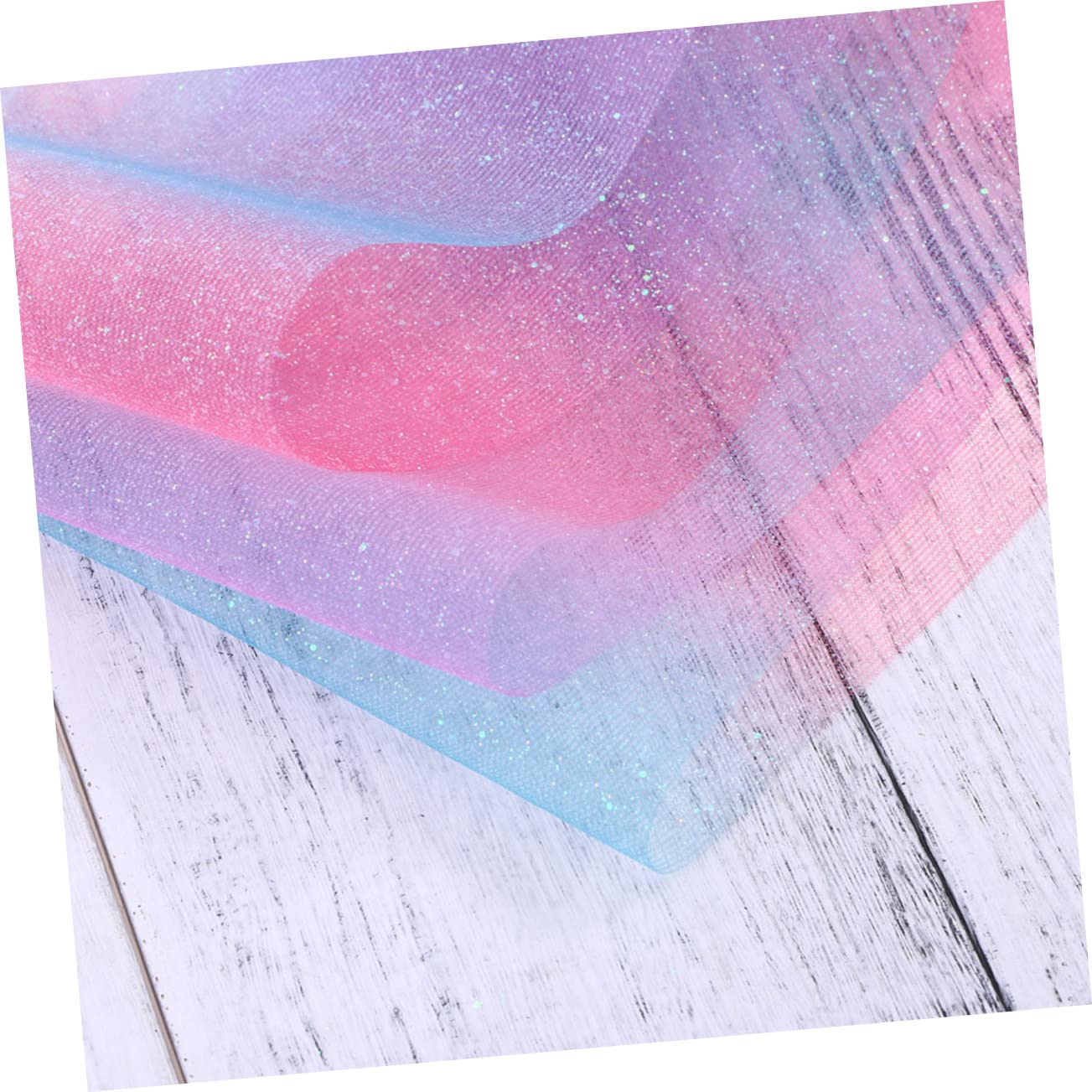 Operitacx 6pièces Tulle Scintillant Avec Dégradé Pour Tutu Décoration De Mariage Et Rouge Foncé Bleu Bleu Rose Jaune