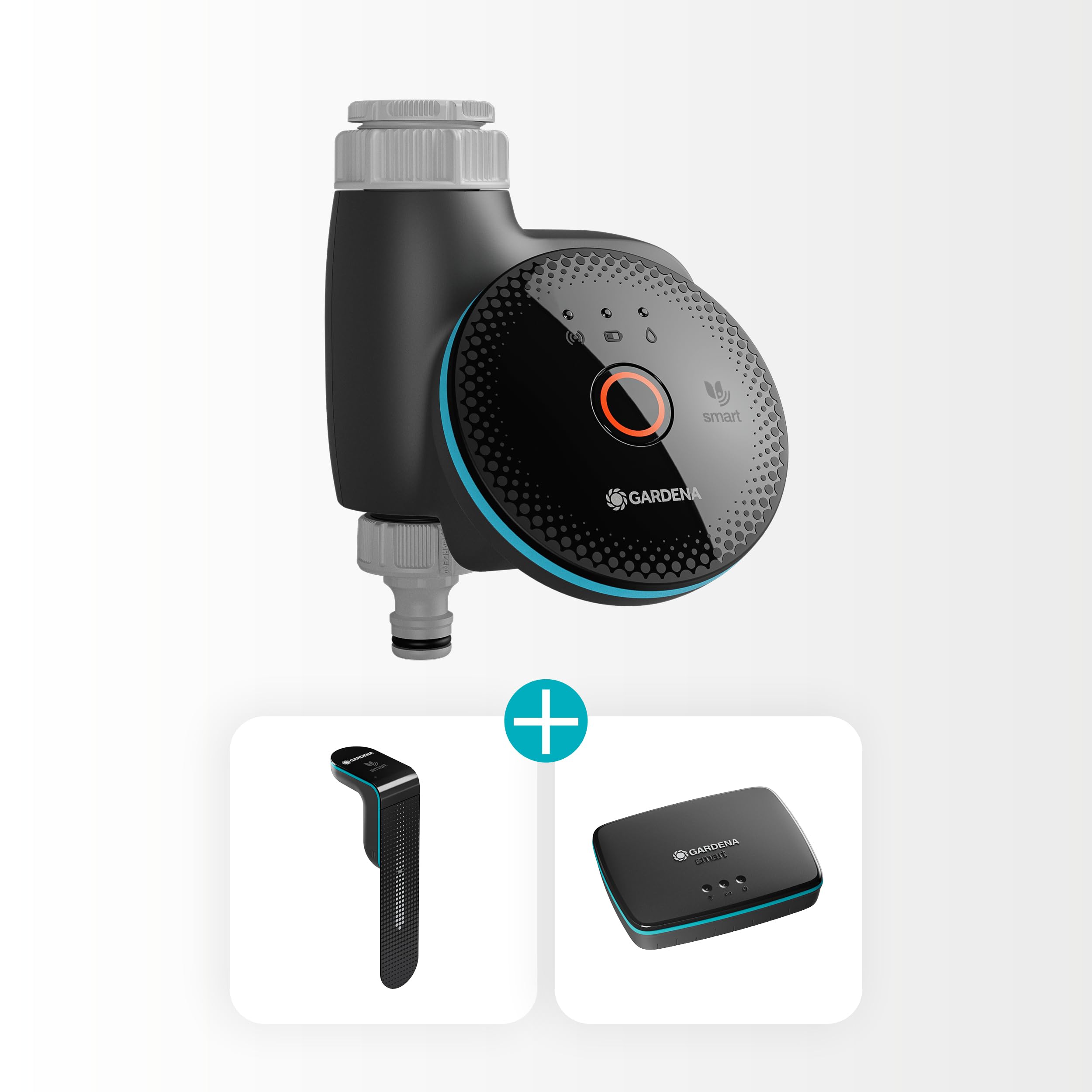 Gardena Set Irrigazione smart con Sensore Umidità Computer Irrigazione smart: Irrigazione basata sui dati*, Integrazione con smart home*, Include il sensore di umidità del terreno (19045-20)